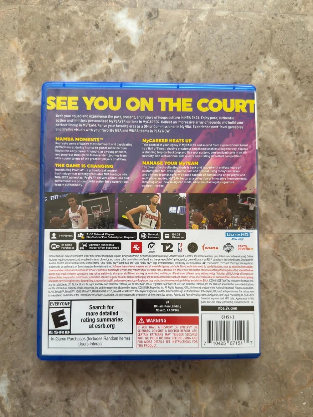 NBA 2K24 Kobe Bryant Edition PS5 Game - Yellow